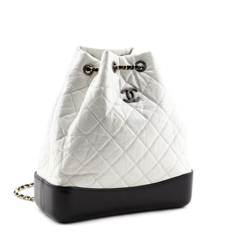 chanel white gabrielle backpack|authentic chanel backpack.